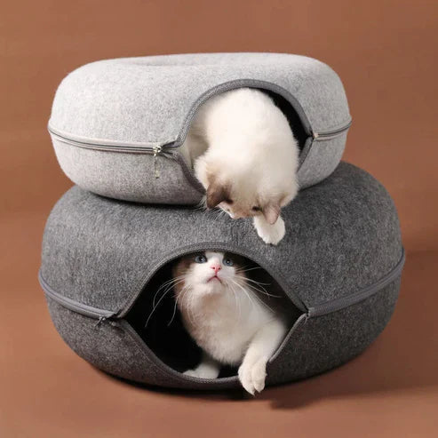 Donut Cat Bed Pet Cat Tunnel