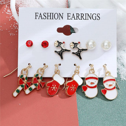 Christmas Drop Earrings Set for Women Santa Claus from Odditygadget at $14.99