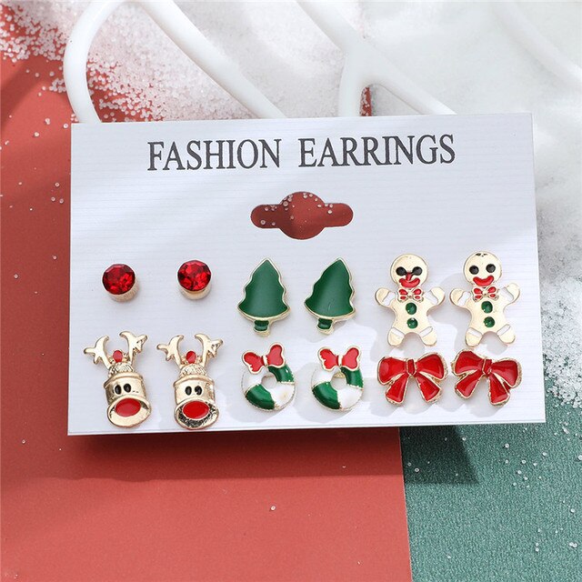 Christmas Drop Earrings Set for Women Santa Claus from Odditygadget at $14.99