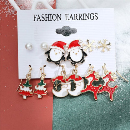 Christmas Drop Earrings Set for Women Santa Claus from Odditygadget at $14.99