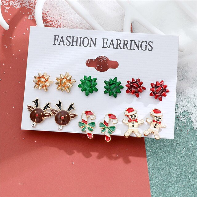 Christmas Drop Earrings Set for Women Santa Claus from Odditygadget at $14.99