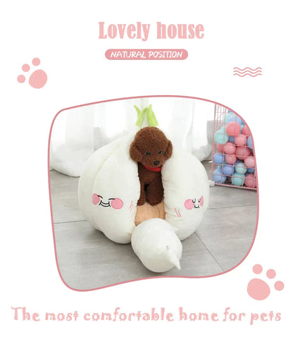 Funny Garlic Cat Bed Mat Soft Warm Pet Cat House from Odditygadget at $82.47