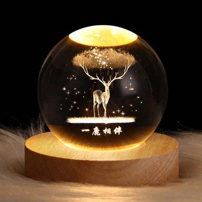 Glowing Planetary Galaxy Astronaut Crystal Ball Night Lights from Odditygadget at $28.98