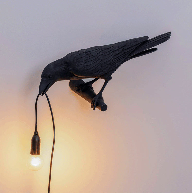 Crow Wall & Raven Table Lamps with Brightness Adjustable Edison Bulb from Odditygadget at $42.95