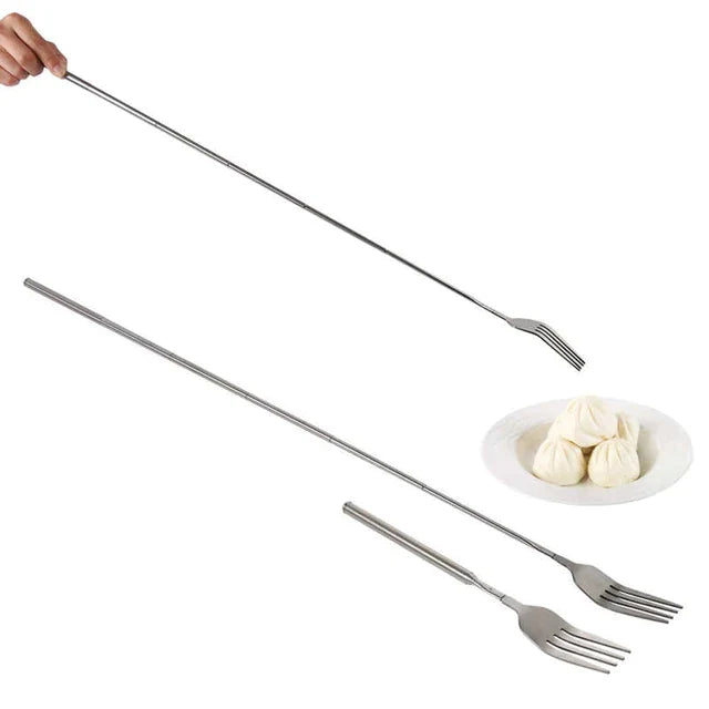 Telescopic Extendable Dinner Fruit Dessert Long Handle Fork from Odditygadget at $11.95