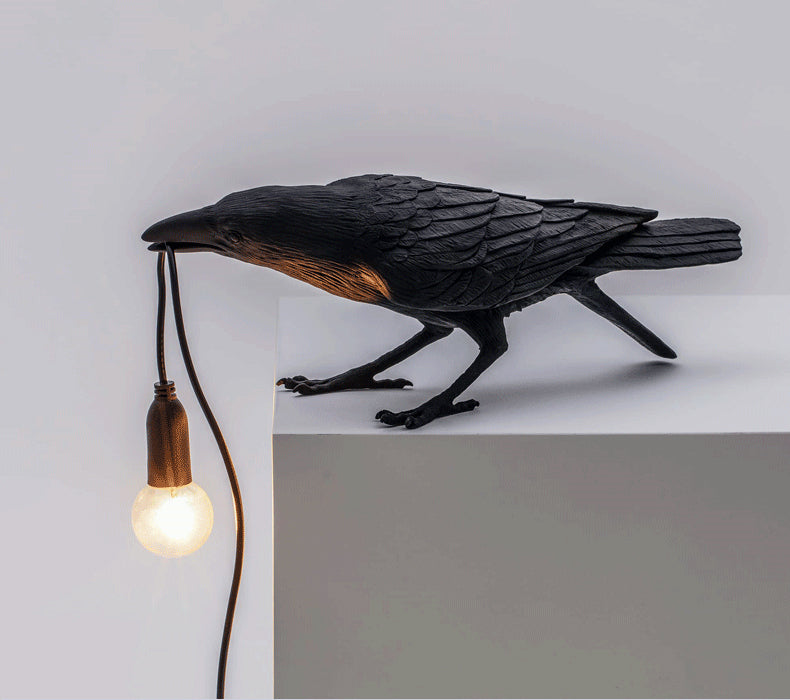 Crow Wall & Raven Table Lamps with Brightness Adjustable Edison Bulb from Odditygadget at $42.95