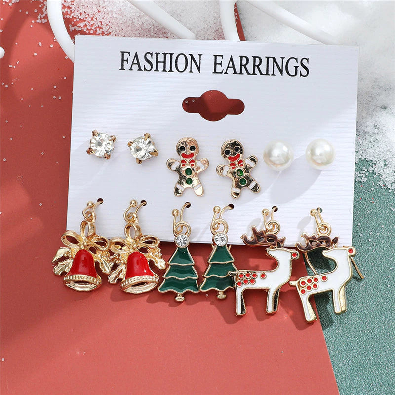 Christmas Drop Earrings Set for Women Santa Claus from Odditygadget at $14.99