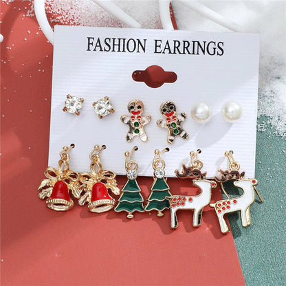 Christmas Drop Earrings Set for Women Santa Claus from Odditygadget at $14.99