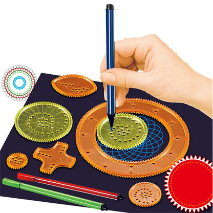 27Pcs Spirograph Drawing Set Interlocking Gears Wheels from Odditygadget at $19.97