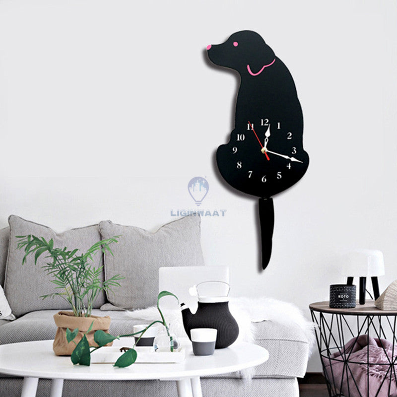 Nordic Cat Wagging Tail Wall Clock from Odditygadget at $34.97