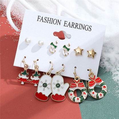 Christmas Drop Earrings Set for Women Santa Claus from Odditygadget at $14.99