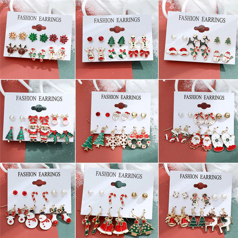 Christmas Drop Earrings Set for Women Santa Claus from Odditygadget at $14.99