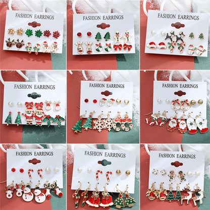 Christmas Drop Earrings Set for Women Santa Claus from Odditygadget at $14.99