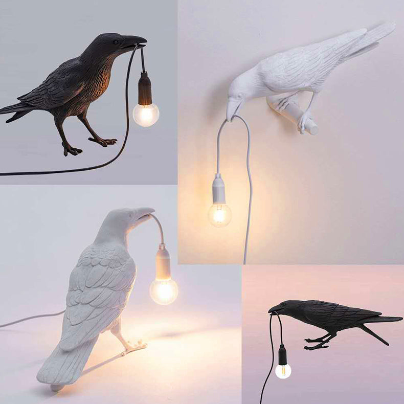 Crow Wall & Raven Table Lamps with Brightness Adjustable Edison Bulb from Odditygadget at $42.95