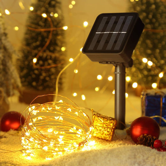 LED Outdoor Solar Lamp String Lights 100/200 LEDs 10m from Odditygadget at $19.97