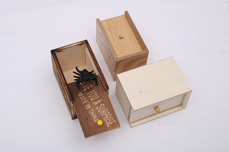 Spider Funny Scare Box Wooden from Odditygadget at $14.97