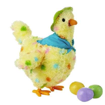 25CM A Hen Chicken Plush Toy Laying Egg Singing Swinging from Odditygadget at $26.97