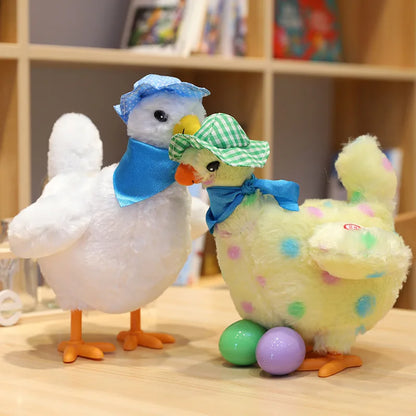 25CM A Hen Chicken Plush Toy Laying Egg Singing Swinging from Odditygadget at $26.97