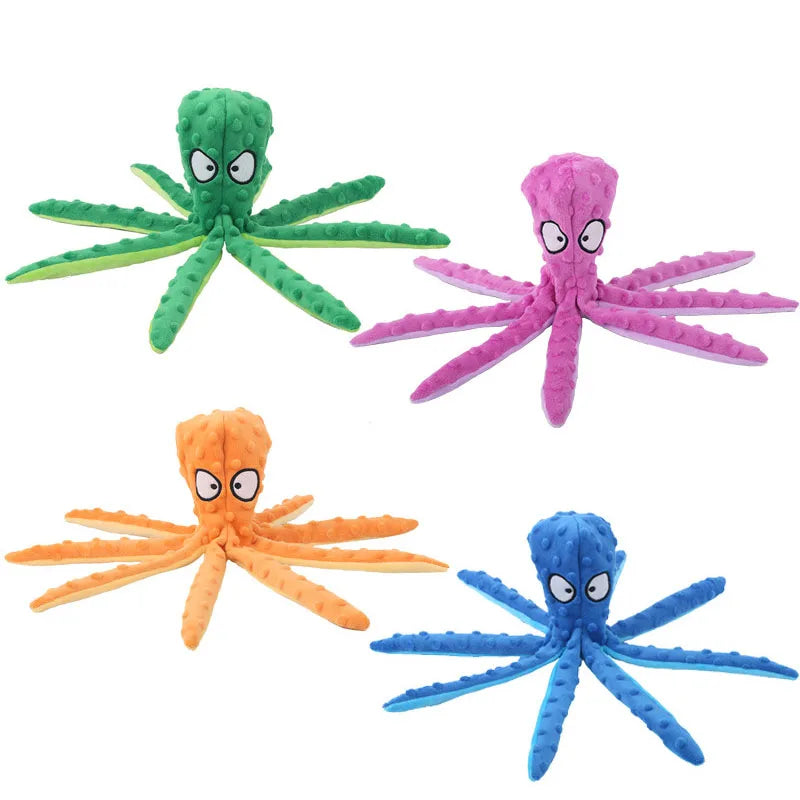 Octopus Squeaky Dog Toys for Teething Soft Durable from Odditygadget at $12.97