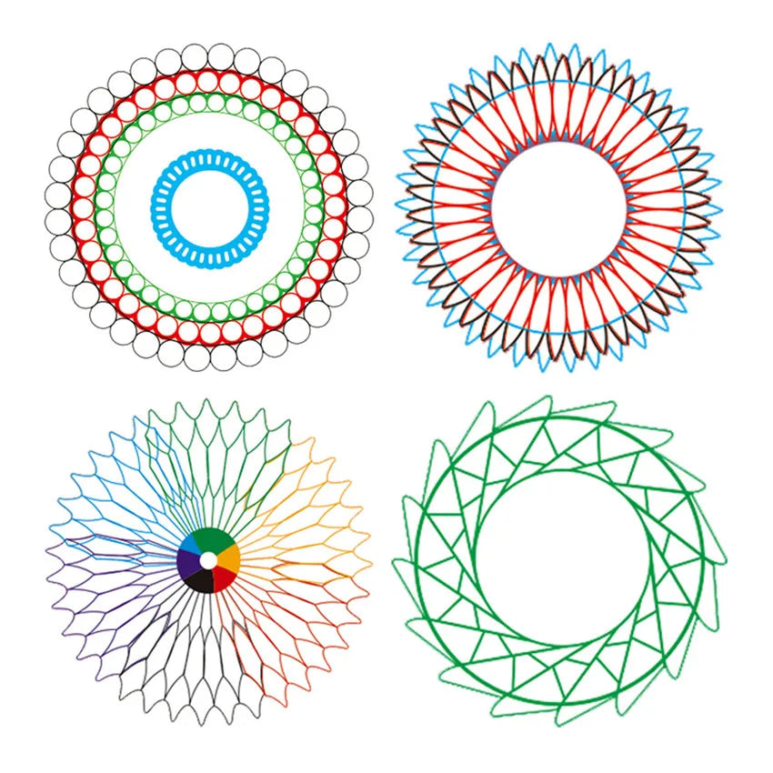 27Pcs Spirograph Drawing Set Interlocking Gears Wheels from Odditygadget at $19.97