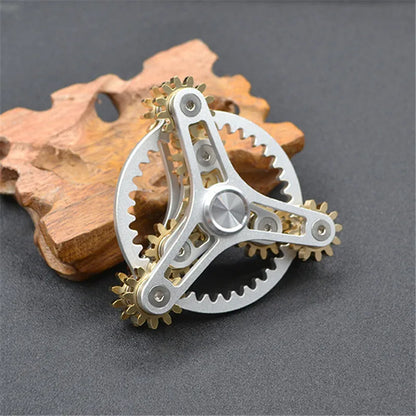 Gear Hand Spinner Copper Nine Teeth Linkage Fidget Spinner from Odditygadget at $38.97