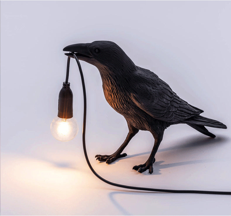 Crow Wall & Raven Table Lamps with Brightness Adjustable Edison Bulb from Odditygadget at $42.95