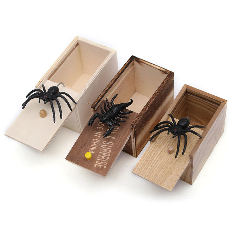 Spider Funny Scare Box Wooden from Odditygadget at $14.97