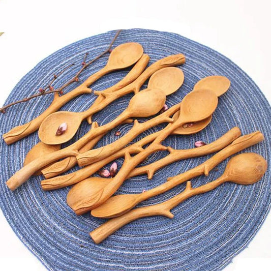 BRANCH SHAPED WOODEN SPOONS from Odditygadget at $11.47