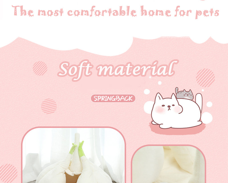 Funny Garlic Cat Bed Mat Soft Warm Pet Cat House from Odditygadget at $82.47