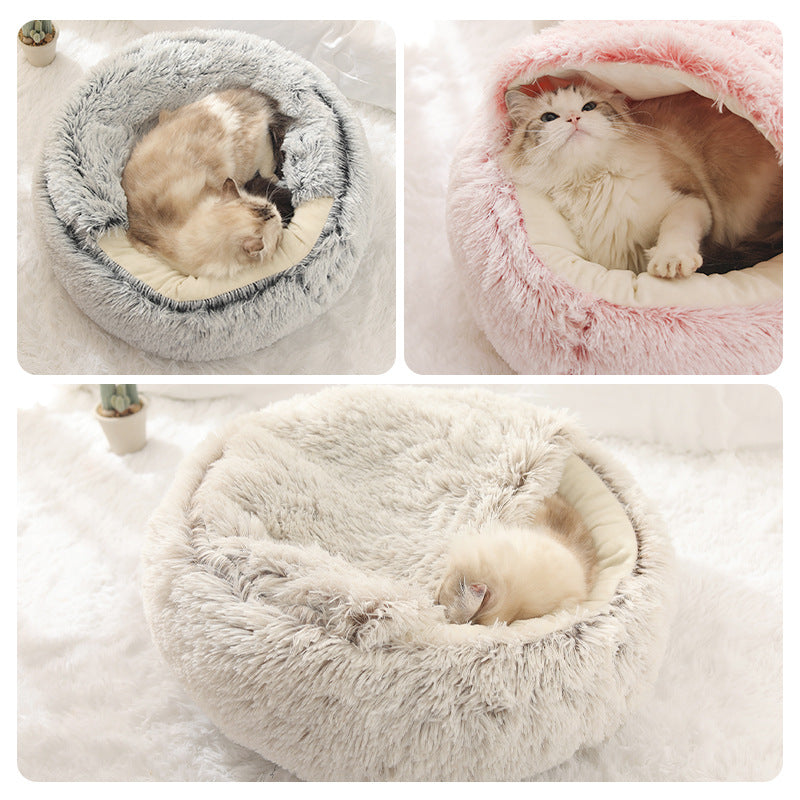 Pet Round Plush Bed from Odditygadget at $32.47