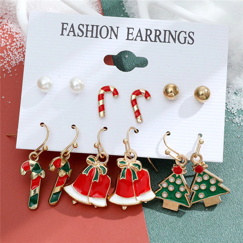 Christmas Drop Earrings Set for Women Santa Claus from Odditygadget at $14.99