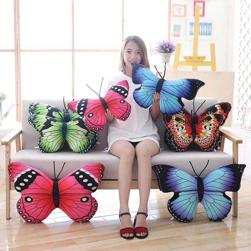 Colorful Butterfly Plush Pillow Sofa Cushion from Odditygadget at $20.98