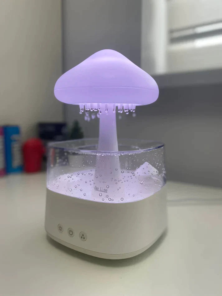 Rain Cloud Humidifier Night Light with 7 Changing Colors from Odditygadget at $39.97