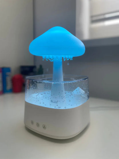 Rain Cloud Humidifier Night Light with 7 Changing Colors from Odditygadget at $39.97