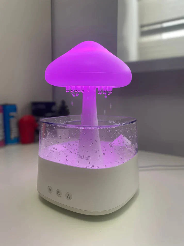 Rain Cloud Humidifier Night Light with 7 Changing Colors from Odditygadget at $39.97