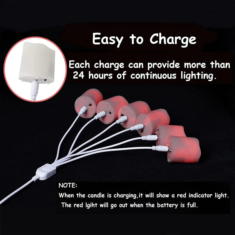 Rechargeable LED Candles Timer Remote Flameless Flickering from Odditygadget at $32.47