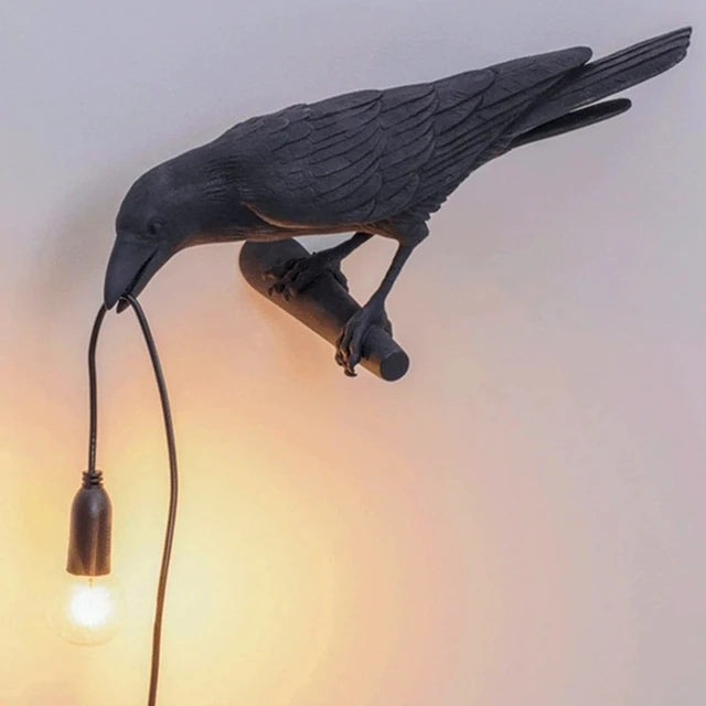 Crow Wall & Raven Table Lamps with Brightness Adjustable Edison Bulb from Odditygadget at $42.95