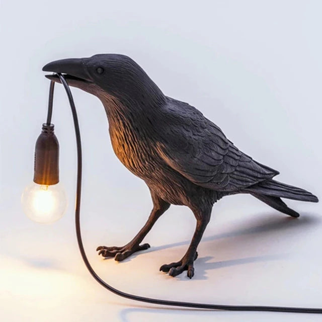 Crow Wall & Raven Table Lamps with Brightness Adjustable Edison Bulb from Odditygadget at $42.95