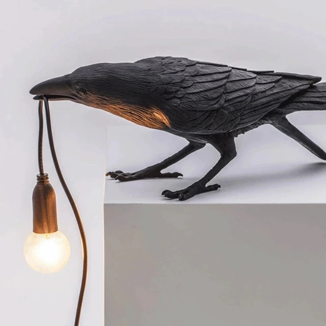 Crow Wall & Raven Table Lamps with Brightness Adjustable Edison Bulb from Odditygadget at $42.95