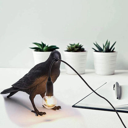 Crow Wall & Raven Table Lamps with Brightness Adjustable Edison Bulb from Odditygadget at $42.95