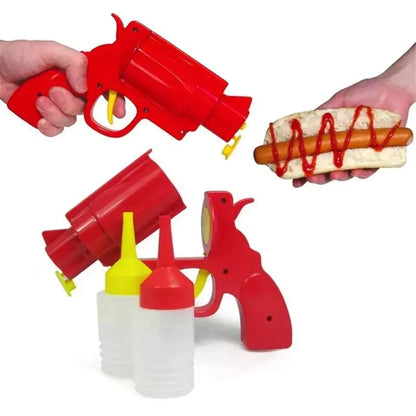 Kitchen Restaurant Condiment Dispenser Bottle, Ketchup Mustard Spice Gun from Odditygadget at $19.97