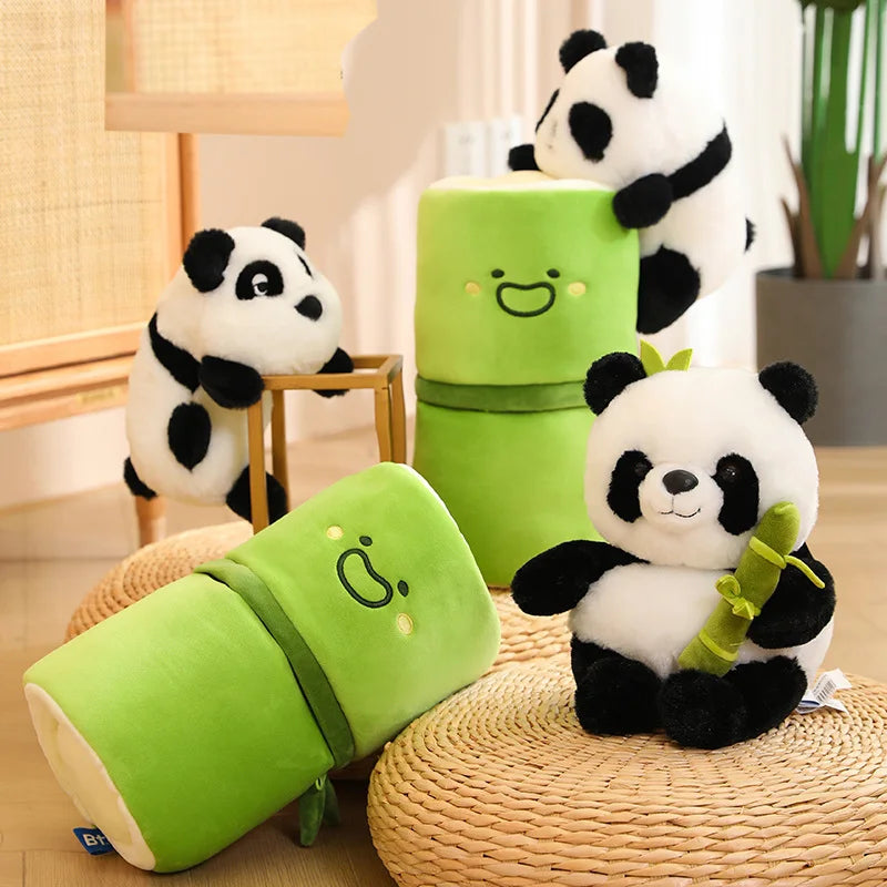 Bamboo Tube Panda Set Plush Toy from Odditygadget at $22.97