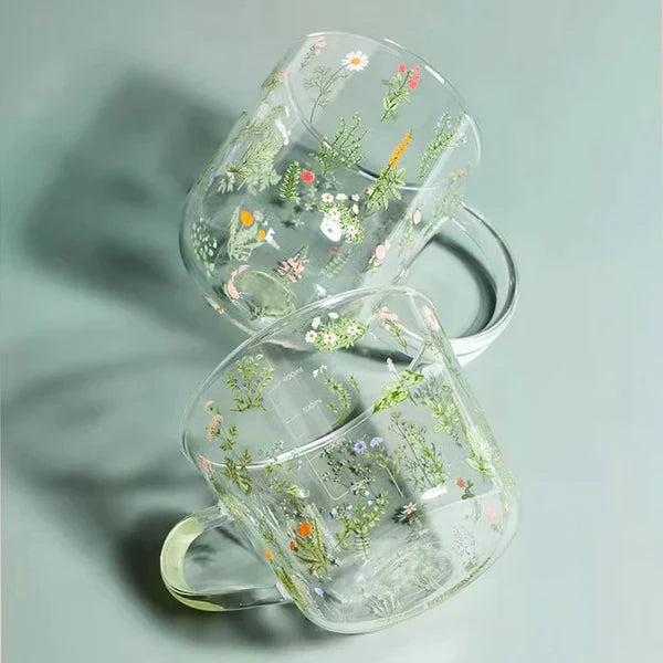 FLORAL GLASS CUP from Odditygadget at $19.97