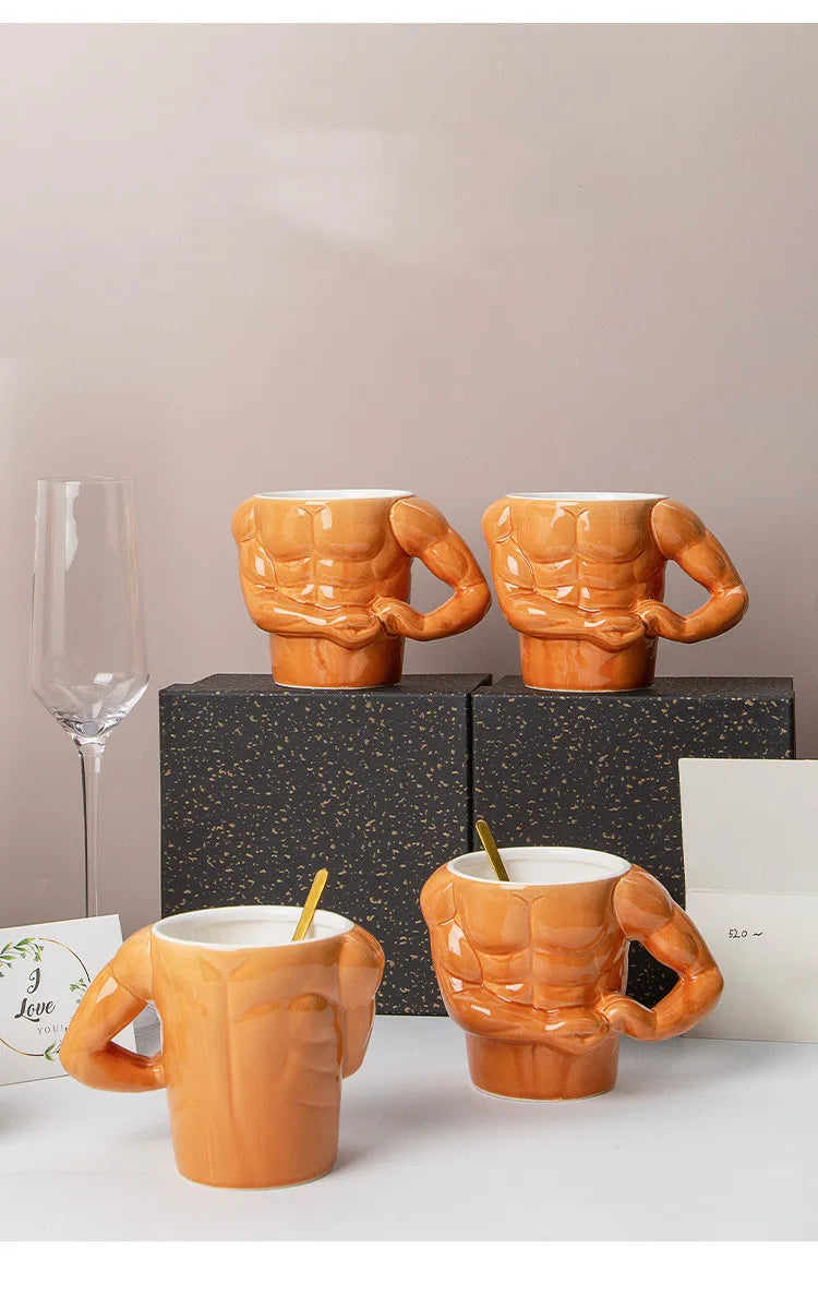 Creative Muscle Man Mug Ceramic Coffee Cup from Odditygadget at $19.97