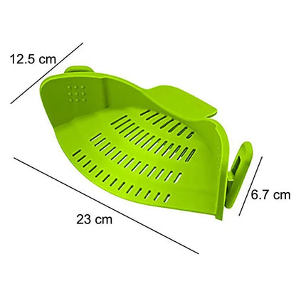 Universal Silicone Clip on Pan Pot Strainer Anti Spill Pasta Pot from Odditygadget at $11.97