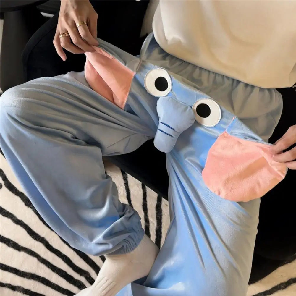 3D Ears Trunk Cartoon Lovely Elephant Loose Casual Plush Sleepwear from Odditygadget at $25.97