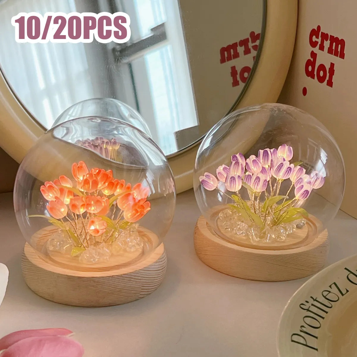 Simulation Tulip LED Nightlight Handmade Bedside Lamp from Odditygadget at $19.97