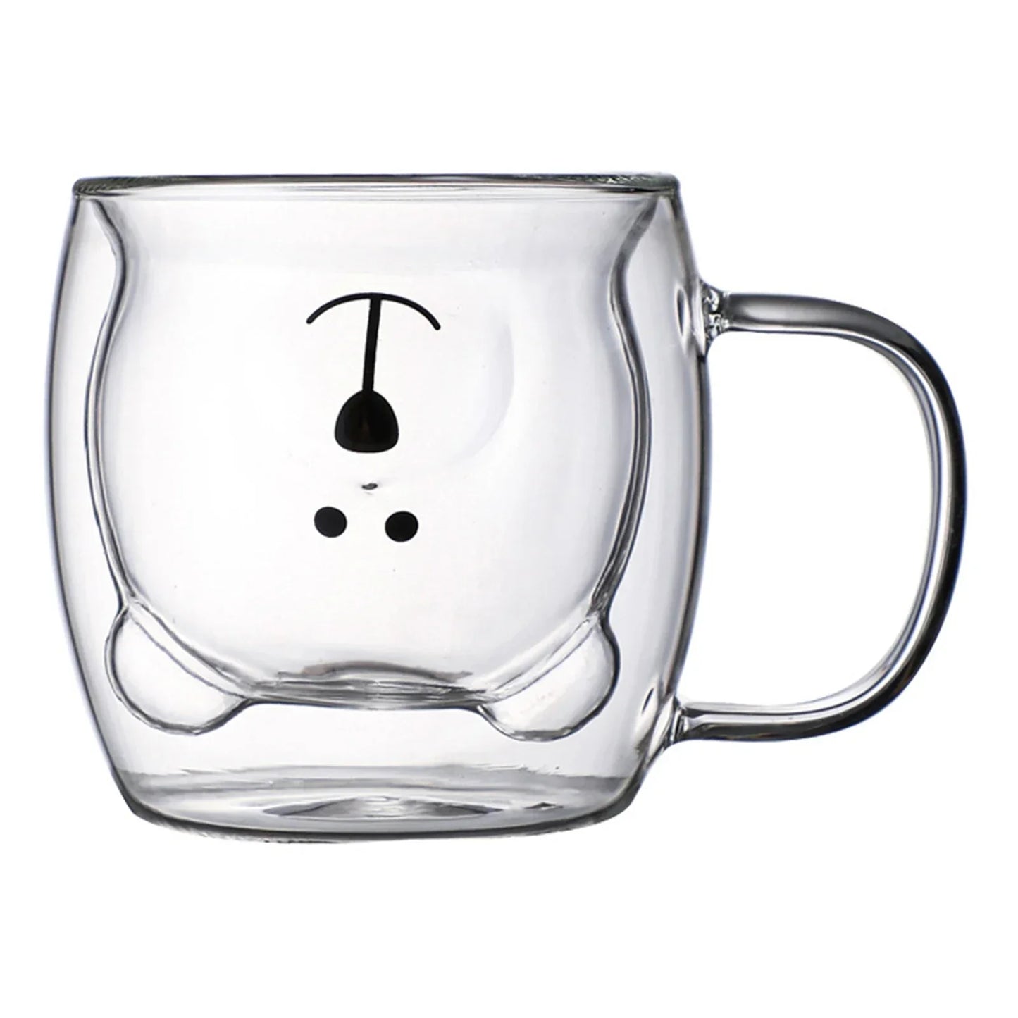 280ML Double Glass Cup Coffee Mug Bear Cat Dog Animal Transparent from Odditygadget at $14.97