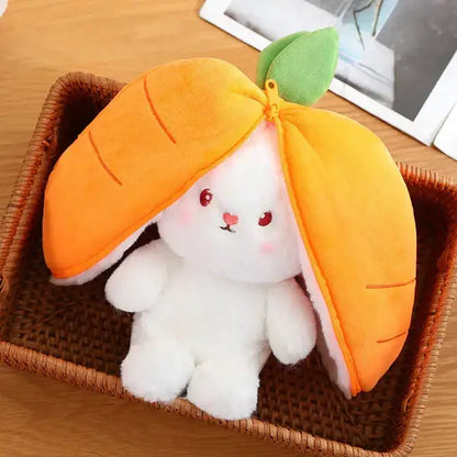 Cute Rabbit Doll Carrot Strawberry Plush Pillow Transform to Bunny from Odditygadget at $12.97