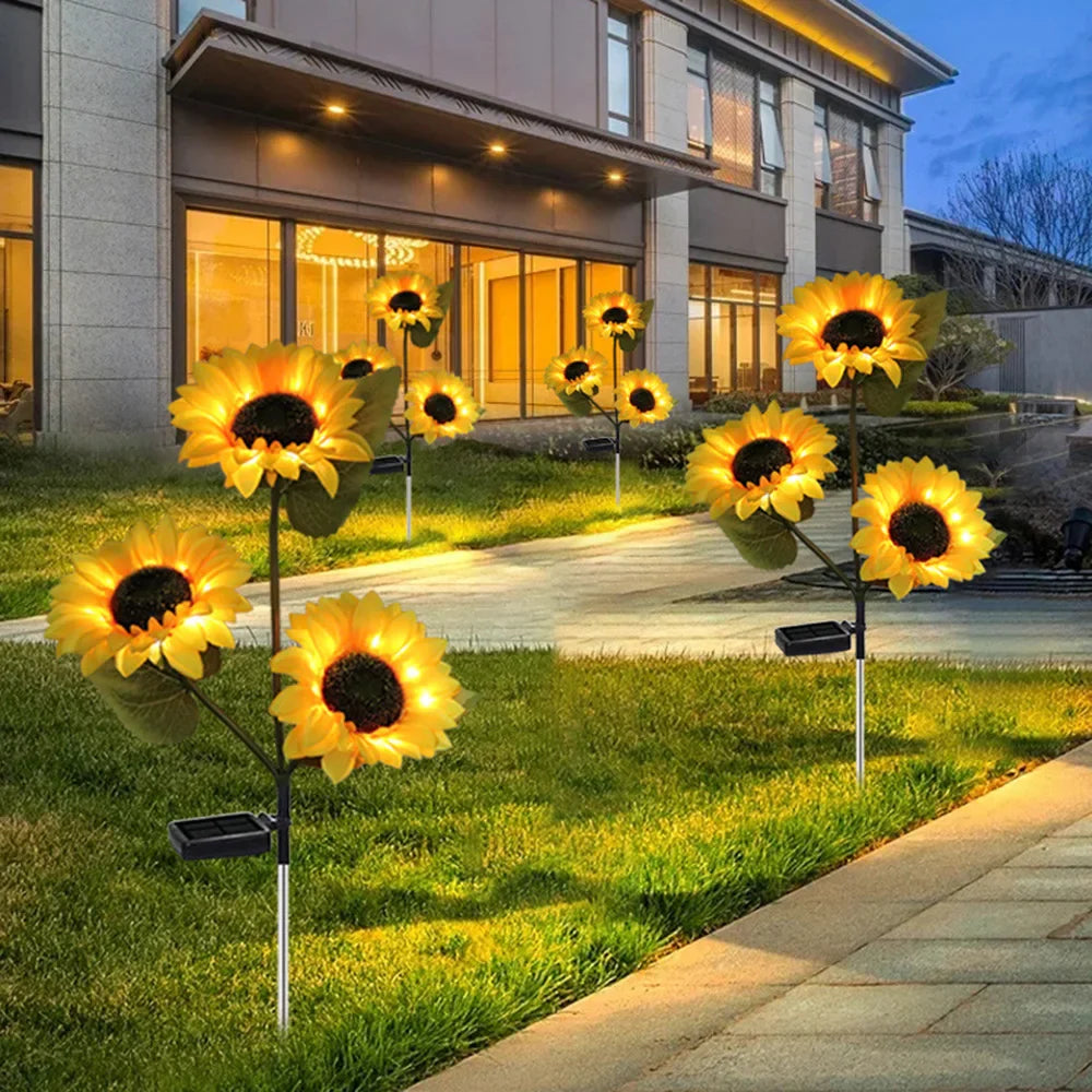 Sunflower Waterproof Solar Led Garden Lights from Odditygadget at $14.97